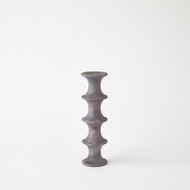 Global Views Ridge Alabaster Candlestick - Grey - Lg