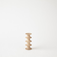 Global Views Ridge Alabaster Candlestick - Sand - Sm