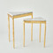 Global Views S - 2 Triangular Nesting Tables - Gold Leaf