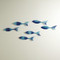 Global Views S - 6 Wall Fish - Blue - Lg