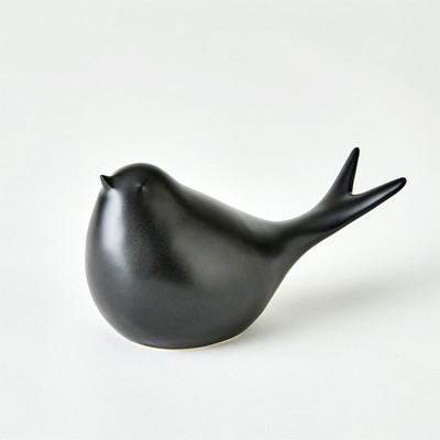 Global Views Sated Bird - Matte Black
