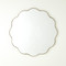 Global Views Scalloped Round Mirror with Gold Metal Frame