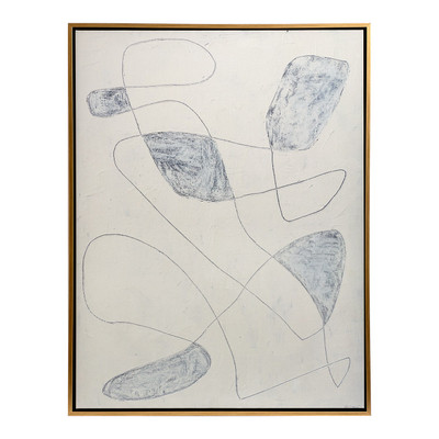 Global Views Scratch Loops Framed Art - Indigo