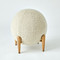 Global Views Shearling Ball Stool