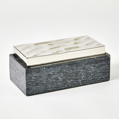 Global Views Shimmer Box - Nickel - Lg