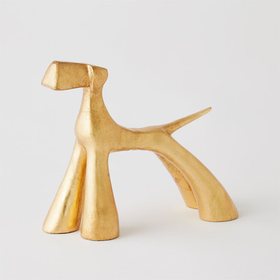 Global Views Show Dog Sculpture - Gold Leaf