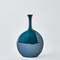 Global Views Silhouette Vase - Reactive Blue - Round