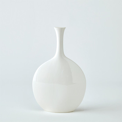 Global Views Silhouette Vase - White - Round