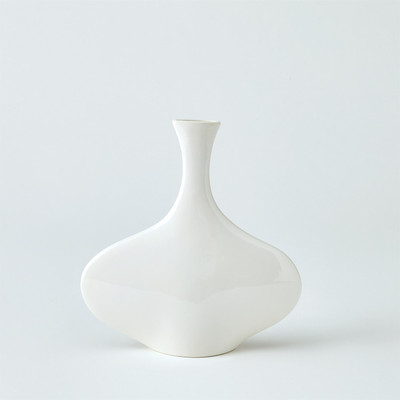 Global Views Silhouette Vase - White - Wide