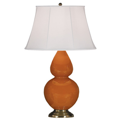 Double Gourd Table Lamp - Antique Natural Brass - Pumpkin