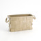 Global Views Soft Woven Leather Basket - Beige - Sm