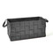 Global Views Soft Woven Leather Basket - Black - Lg