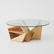 Global Views Spectrum Cocktail Table - Oak