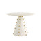 Global Views Spheres Center Table - White Burl - 40 Dia
