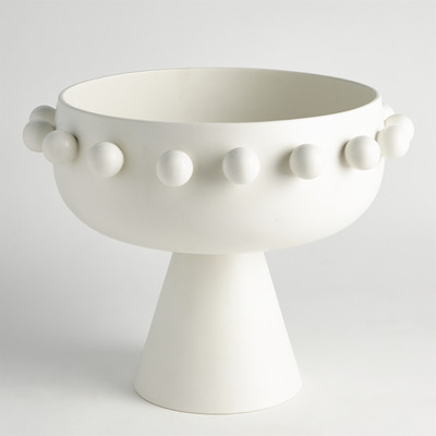 Global Views Spheres Collection Footed Bowl - Ivory