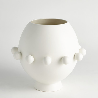 Global Views Spheres Collection Vase - Ivory