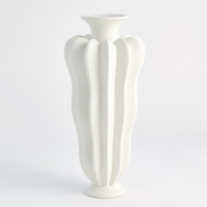 Global Views Spicchi Line Vase - Matte White