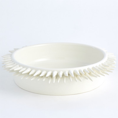 Global Views Spike Low Bowl - White
