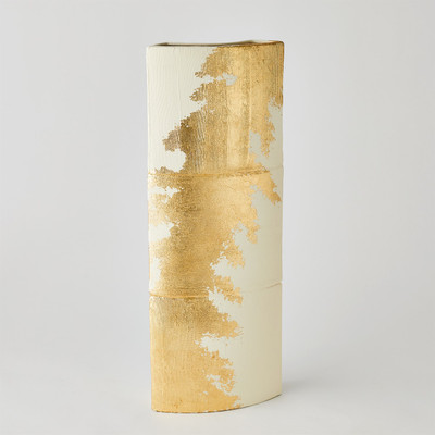 Global Views Splashy Gold Leaf Vase - Lg