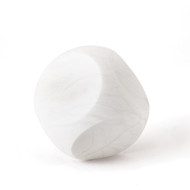 Global Views Square Alabaster Object - White