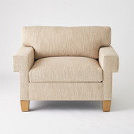 Global Views Square Arm Chair - Natural