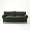 Global Views Square Arm Sofa - Green Velvet
