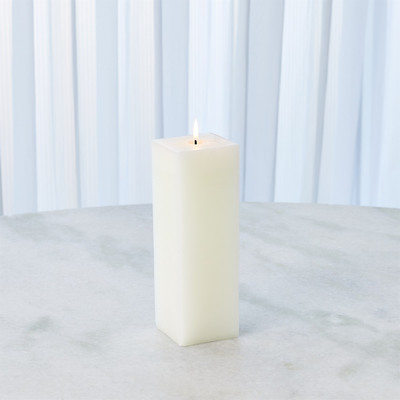 Global Views Square Pillar Candle - Unscented - 3 x 9