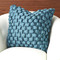 Global Views Square Ruche Pillow - Dusty Blue