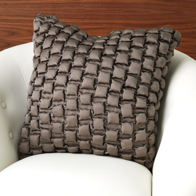 Global Views Square Ruche Pillow - Grey