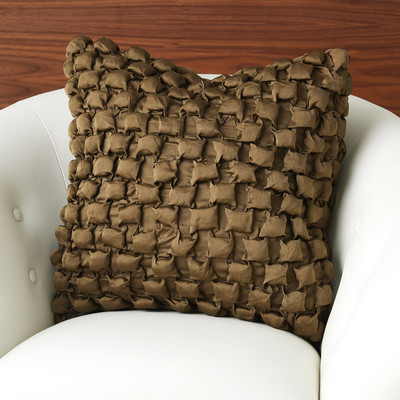 Global Views Square Ruche Pillow - Olive