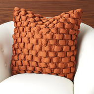 Global Views Square Ruche Pillow - Rust