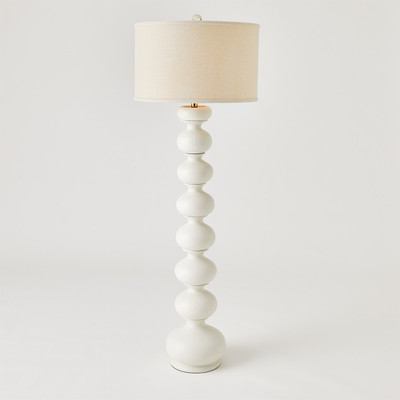 Global Views Stacked Bulb Floor Lamp - Matte White