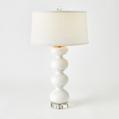 Global Views Stacked Bulb Table Lamp - Matte White