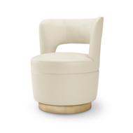 Global Views Stella Swivel Chair - Milk Leather