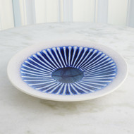 Global Views Striped Charger - Cobalt