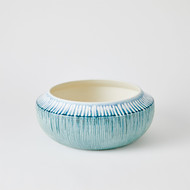 Global Views Striped Flair Bowl - Lambs Ear