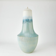 Global Views Striped Flair Urn - Lambs Ear