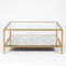 Global Views Stud Coffee Table - Gold Leaf