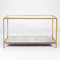 Global Views Stud Console Table - Gold Leaf
