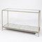 Global Views Stud Console Table - Silver Leaf