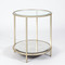 Global Views Stud End Table - Silver Leaf