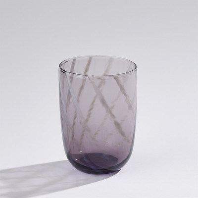 Global Views Swirl DOF Glass - Purple