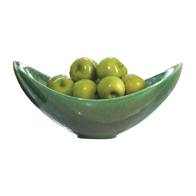 Global Views Swoop Bowl - Emerald