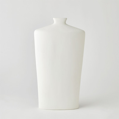 Global Views Terzo Vase - Matte White - Lg