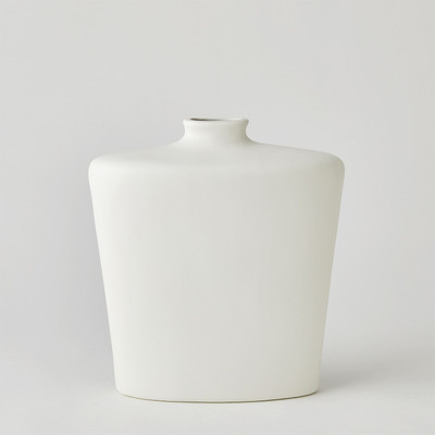 Global Views Terzo Vase - Matte White - Sm