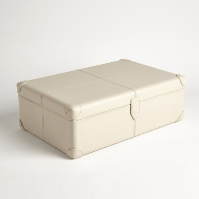 Global Views Tiburtina Box - Mist Leather - Lg
