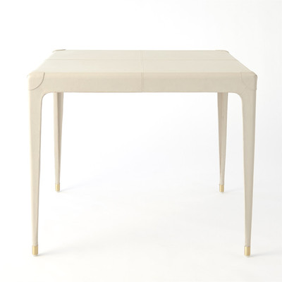 Global Views Tiburtina Game Table - Mist Leather