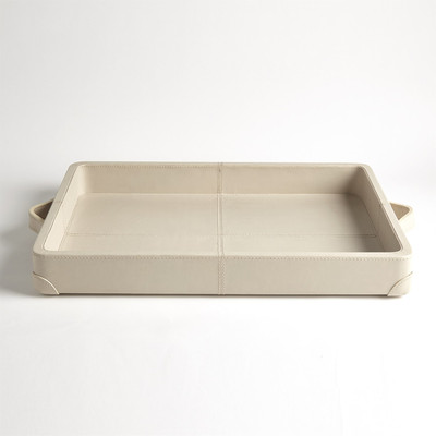 Global Views Tiburtina Tray - Mist Leather