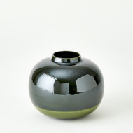 Global Views Tidal Vase - Dark Green - Ball