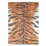 Global Views Tiger Stripe Rug - Orange - 9 x 12